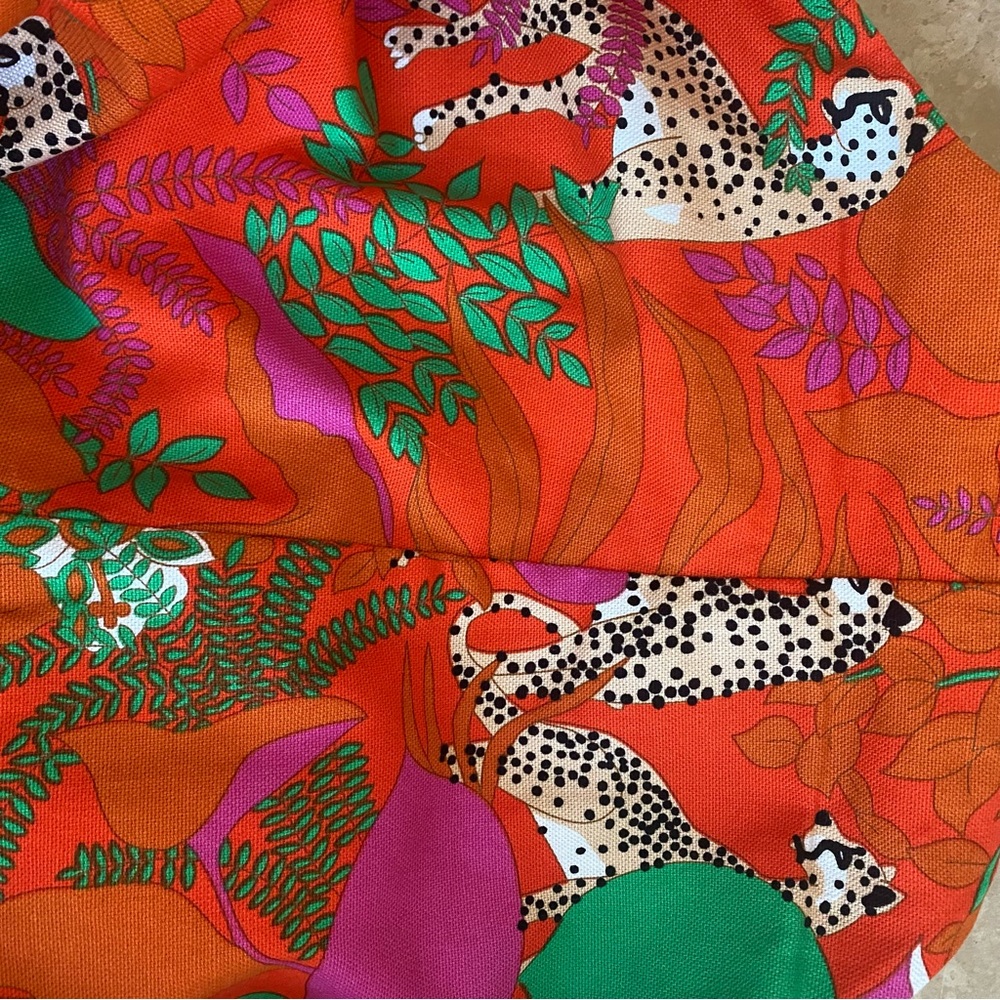 CAbi Sling Bag 5992 Orange Multicolor Leopard Animal Print Reversible - Picture 9 of 9